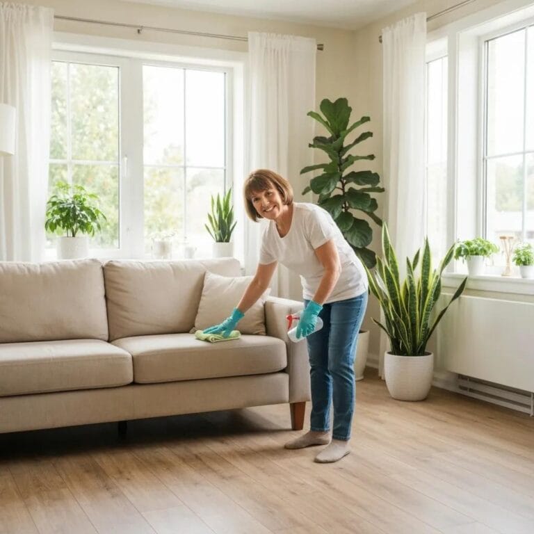 Professional residential cleaning service enhancing indoor air quality for allergy sufferers